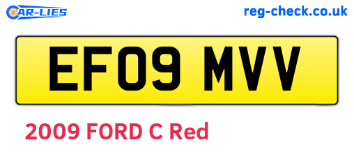 EF09MVV are the vehicle registration plates.