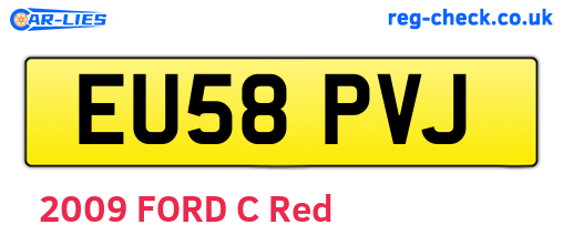EU58PVJ are the vehicle registration plates.