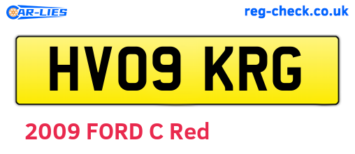 HV09KRG are the vehicle registration plates.