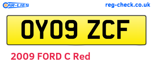 OY09ZCF are the vehicle registration plates.