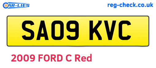 SA09KVC are the vehicle registration plates.