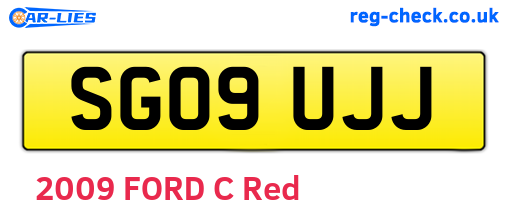 SG09UJJ are the vehicle registration plates.