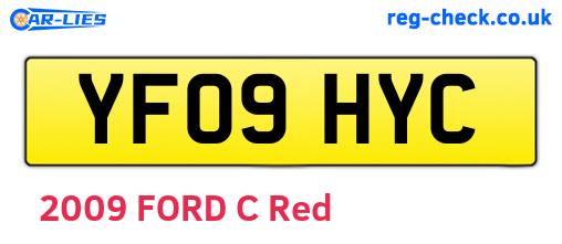 YF09HYC are the vehicle registration plates.