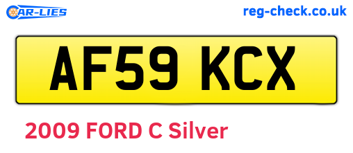 AF59KCX are the vehicle registration plates.