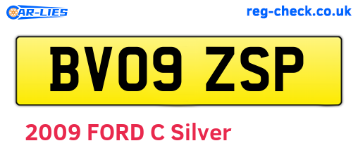 BV09ZSP are the vehicle registration plates.