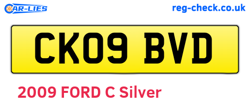 CK09BVD are the vehicle registration plates.