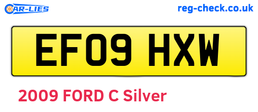 EF09HXW are the vehicle registration plates.