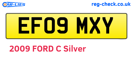 EF09MXY are the vehicle registration plates.