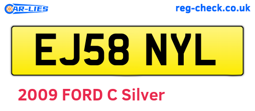 EJ58NYL are the vehicle registration plates.