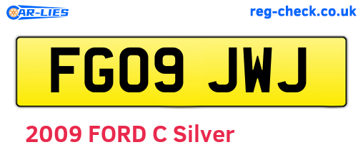 FG09JWJ are the vehicle registration plates.