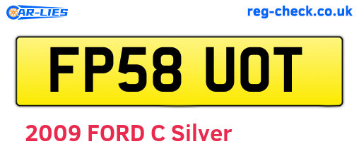 FP58UOT are the vehicle registration plates.