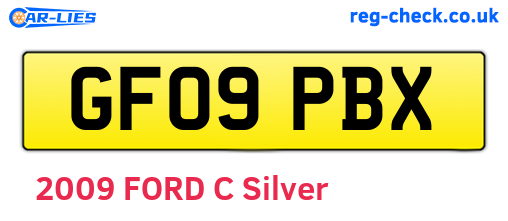 GF09PBX are the vehicle registration plates.