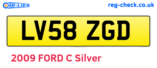 LV58ZGD are the vehicle registration plates.
