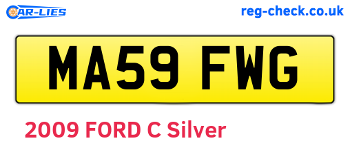 MA59FWG are the vehicle registration plates.