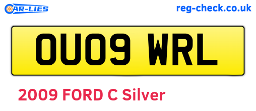 OU09WRL are the vehicle registration plates.