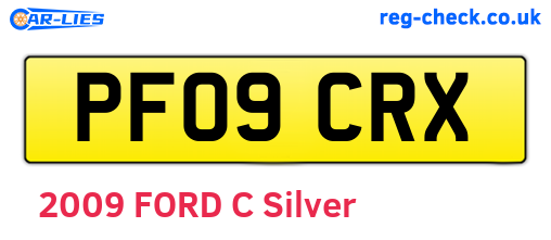 PF09CRX are the vehicle registration plates.