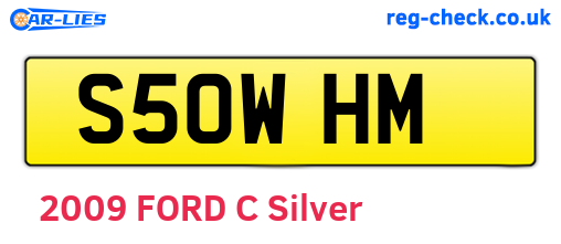 S50WHM are the vehicle registration plates.