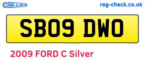 SB09DWO are the vehicle registration plates.