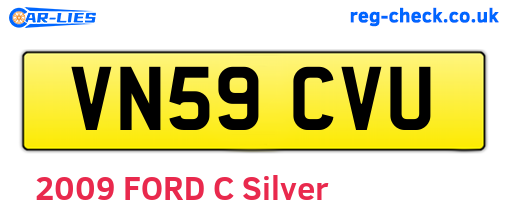 VN59CVU are the vehicle registration plates.