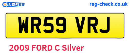 WR59VRJ are the vehicle registration plates.