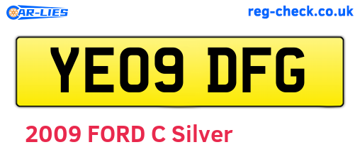 YE09DFG are the vehicle registration plates.