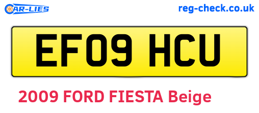 EF09HCU are the vehicle registration plates.