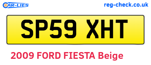 SP59XHT are the vehicle registration plates.