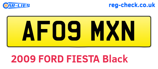 AF09MXN are the vehicle registration plates.