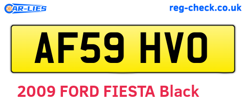 AF59HVO are the vehicle registration plates.
