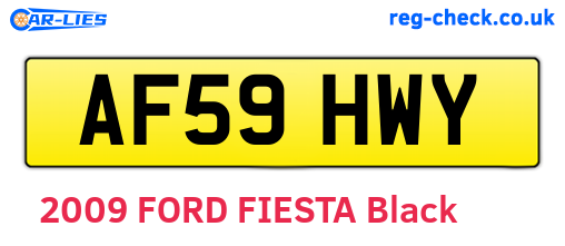 AF59HWY are the vehicle registration plates.