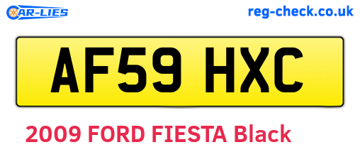 AF59HXC are the vehicle registration plates.