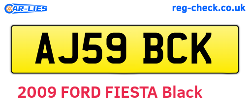 AJ59BCK are the vehicle registration plates.