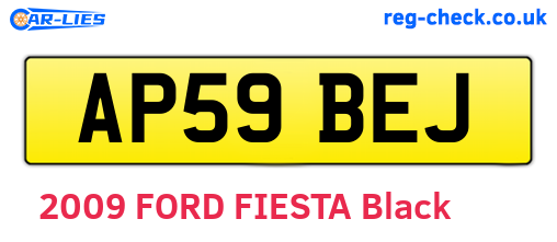 AP59BEJ are the vehicle registration plates.