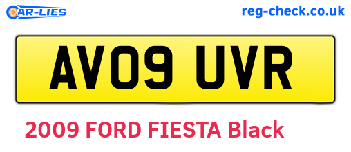 AV09UVR are the vehicle registration plates.