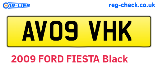 AV09VHK are the vehicle registration plates.