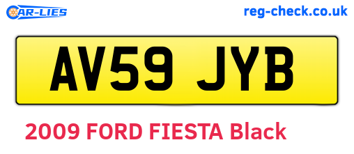 AV59JYB are the vehicle registration plates.
