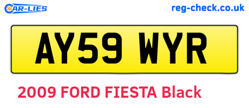 AY59WYR are the vehicle registration plates.