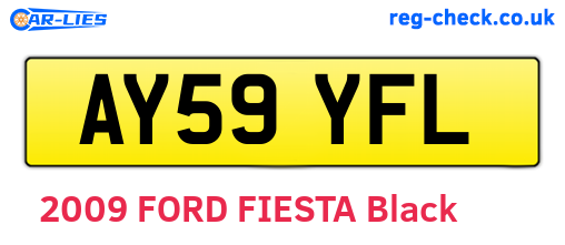 AY59YFL are the vehicle registration plates.
