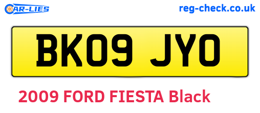 BK09JYO are the vehicle registration plates.
