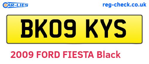 BK09KYS are the vehicle registration plates.