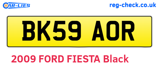 BK59AOR are the vehicle registration plates.