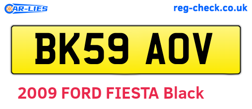 BK59AOV are the vehicle registration plates.