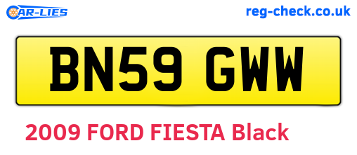 BN59GWW are the vehicle registration plates.