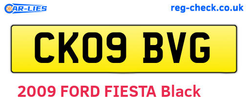 CK09BVG are the vehicle registration plates.