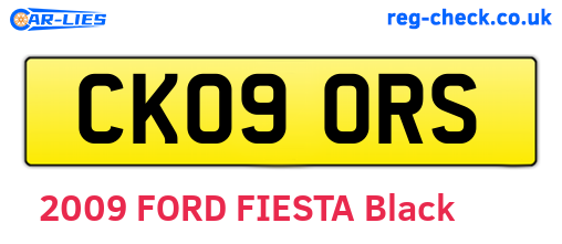CK09ORS are the vehicle registration plates.