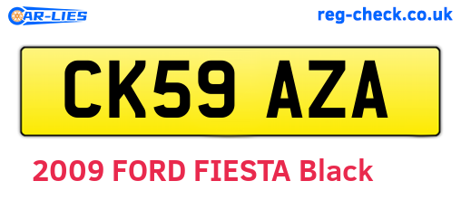 CK59AZA are the vehicle registration plates.