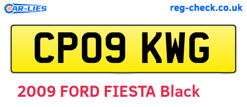 CP09KWG are the vehicle registration plates.