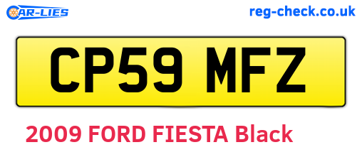 CP59MFZ are the vehicle registration plates.