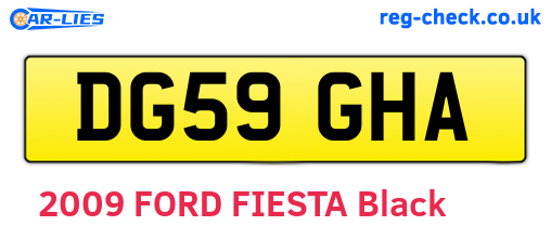 DG59GHA are the vehicle registration plates.