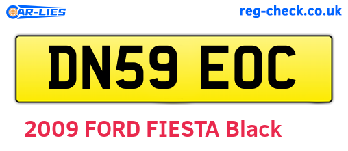 DN59EOC are the vehicle registration plates.